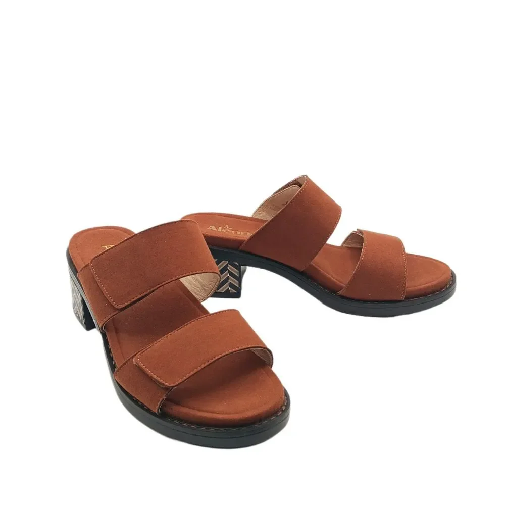 Alegria PG Lite Tia Sandals Womens 9 EU 39 Sienna Chevron Block Heel Comfort New